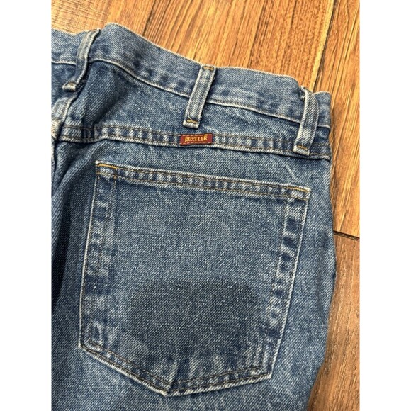 Wrangler Rustler Men's Regular Fit Jeans Size 34x27 Dark Blue Denim - Picture 4 of 7